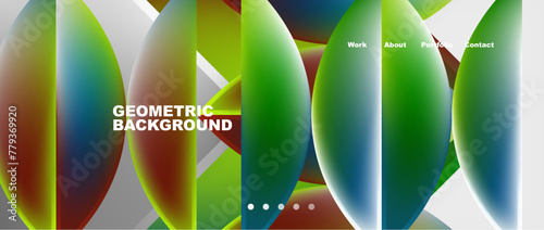 Colorful gradients with abstract geometric shapes. Vector Illustration For Wallpaper, Banner, Background, Card, Book Illustration, landing page