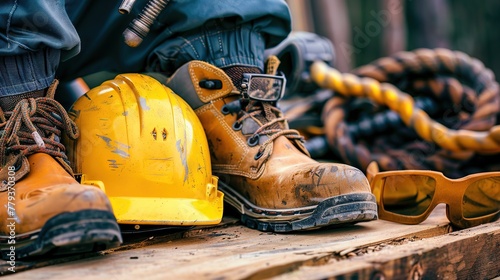 Personal Protective Equipment (PPE): Ensuring workers wear appropriate gear such as hard hats, gloves, safety glasses, and steel-toed boots.​ photo