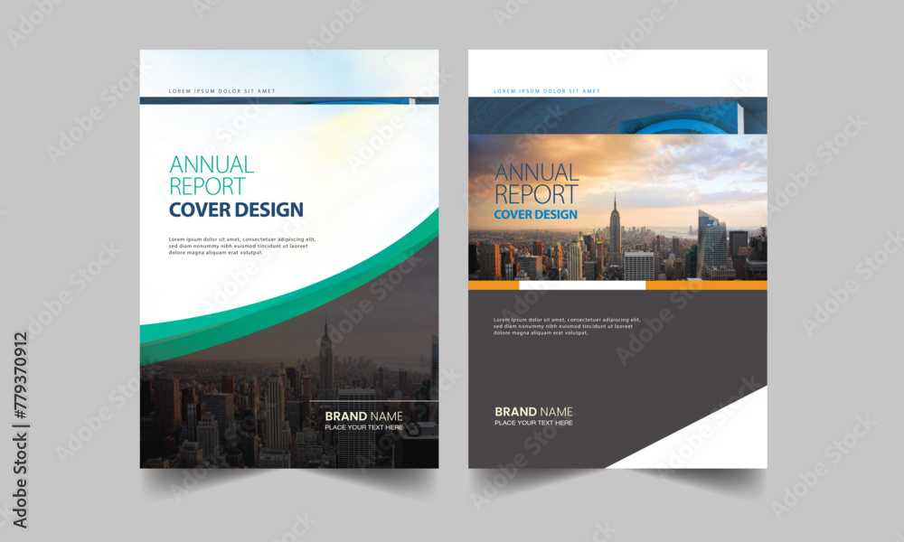 Modern Annual Report Cover Design Template