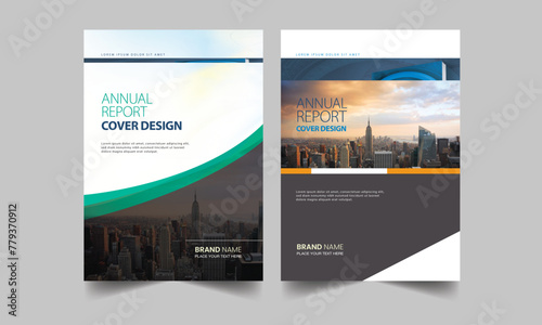 Modern Annual Report Cover Design Template