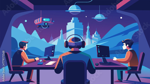 In the video game industry a team of developers and designers work together to create a virtual world that is both visually stunning and highly
