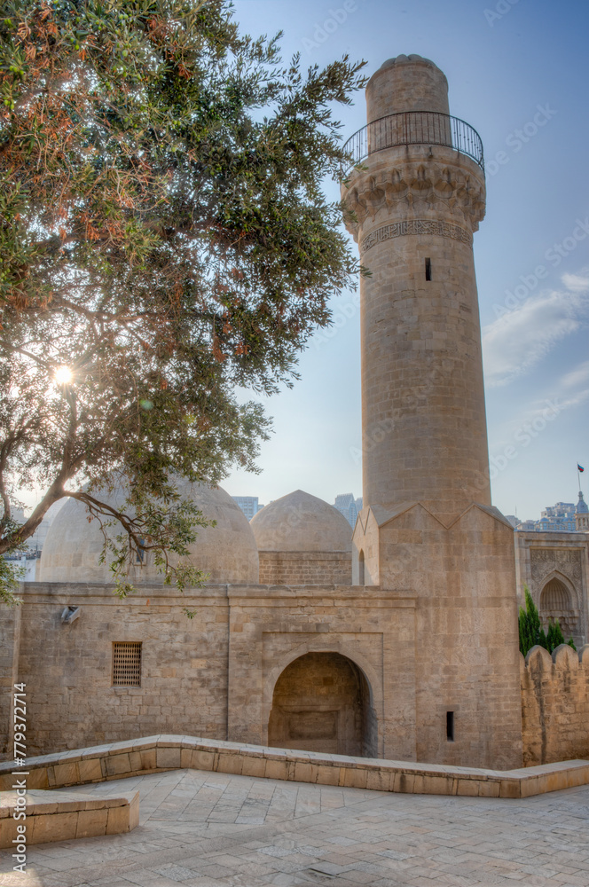 Fototapeta premium Courtyard of the Palace of the Shirvanshahs in Baku, Azerbaijan