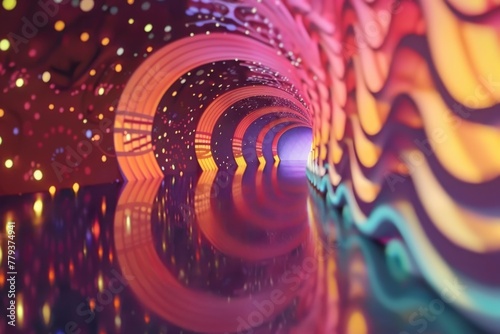 Psychedelic Visuals with Immersive Sound Effects for Mind Relaxation - Abstract Artistic Animation photo