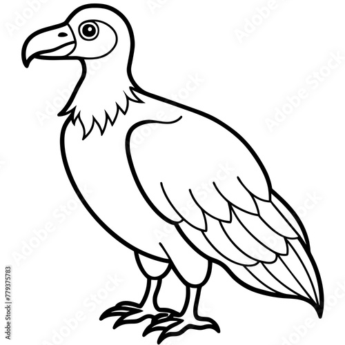 vulture line art vector