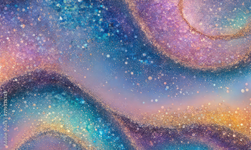 宇宙 銀河 虹 粒ガラス きらめき 背景素材 space, galaxy, rainbow, grain glass, sparkle Background Web graphics - obrazy, fototapety, plakaty 