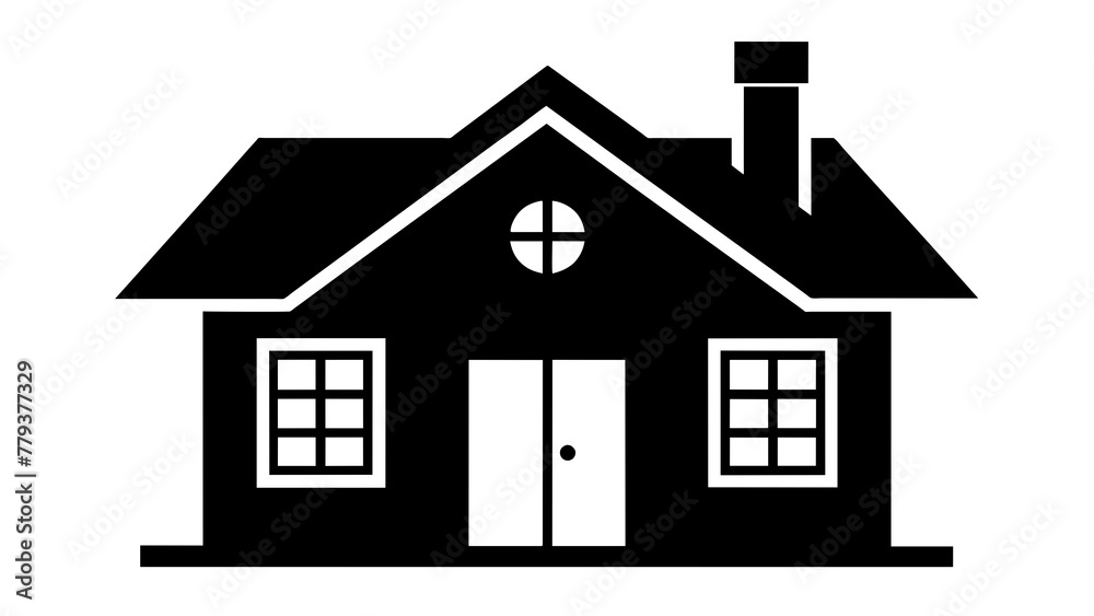 house silhouette vector illustration