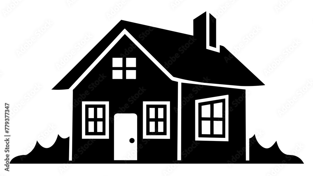 house silhouette vector illustration