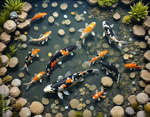 Exotic fishes in a Pond