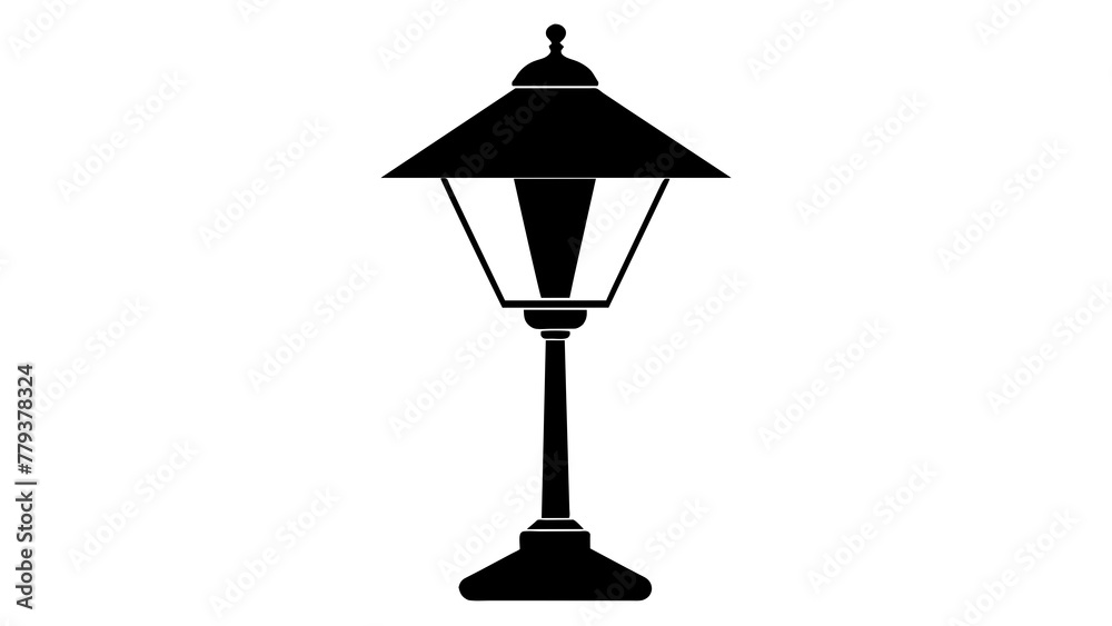 lamp silhouette vector illustration