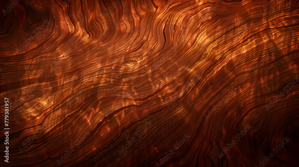Captivating mahogany wood texture background. Enhanced natural beauty with glossy finish.
