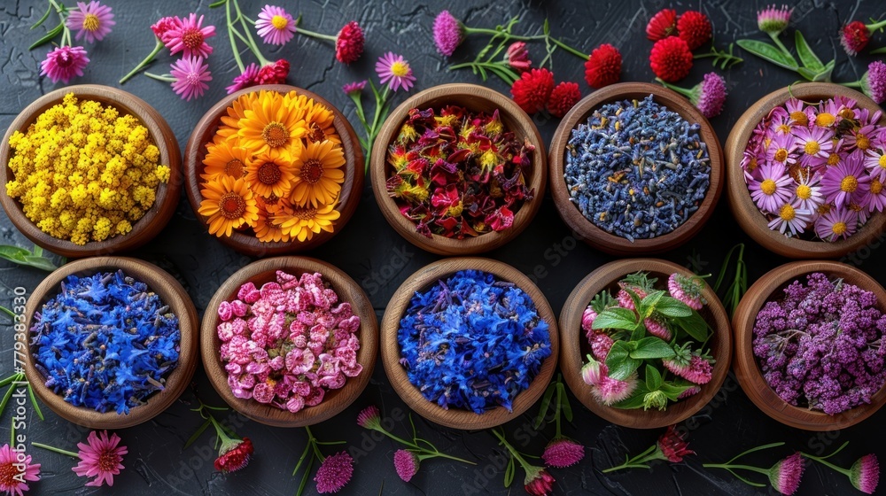 flowers and seeds in the store