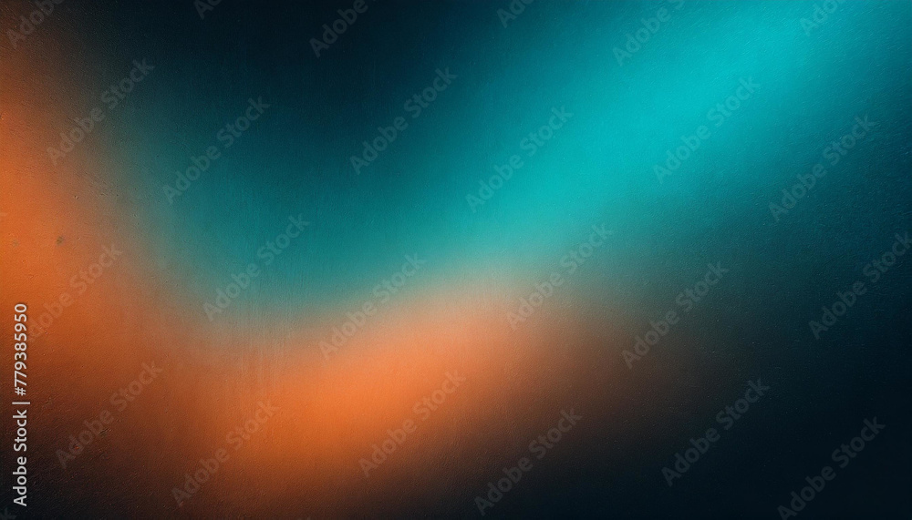 Spectral Symphony: Blue Teal Orange Black Gradient Template with Grungy Texture Spectral Symphony: Blue Teal Orange Black Gradient Template with Grungy Texture