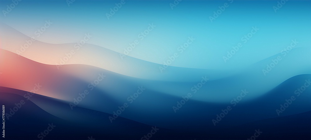 Blue gradient background grainy noise texture effect smooth blurred landing page backdrop - obrazy, fototapety, plakaty 