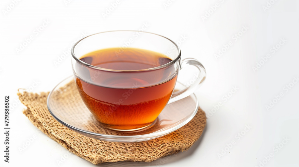tea in mug over white background. Generative Ai tea in mug over white background. Generative Ai