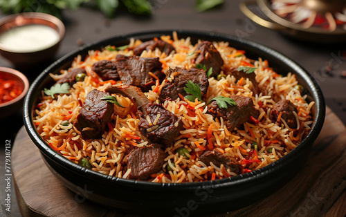 Spicy beef biryani for eid ul adha