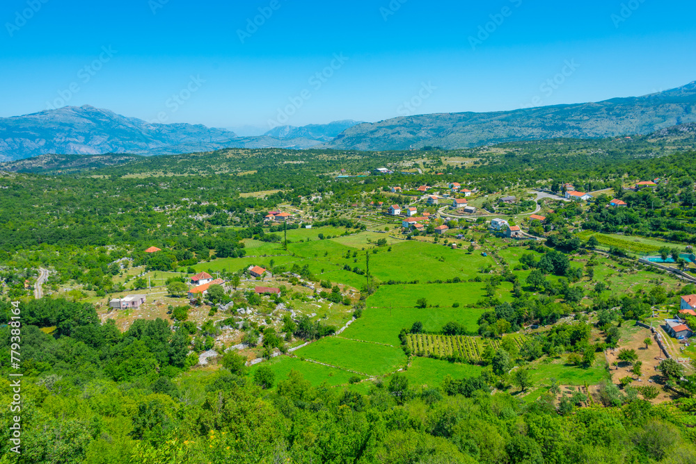 Panorama view of Montenegrin village Medun