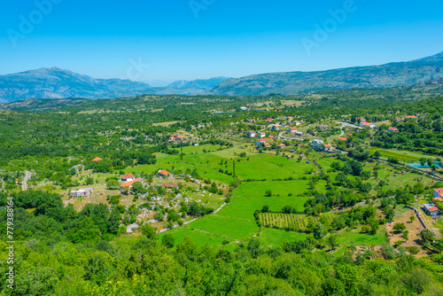 Panorama view of Montenegrin village Medun