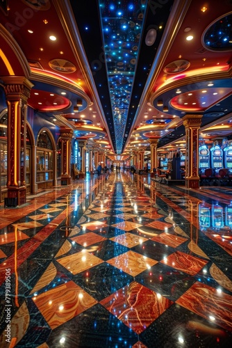 Modern casino hall