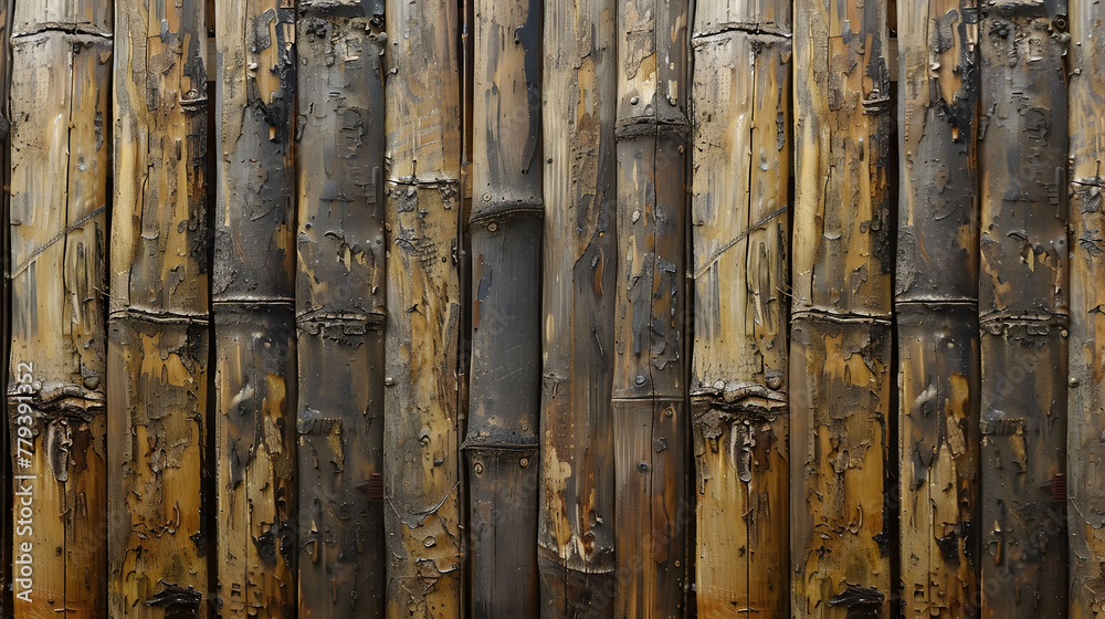 Fototapeta premium Textured rustic bamboo wood texture background for natural ambiance