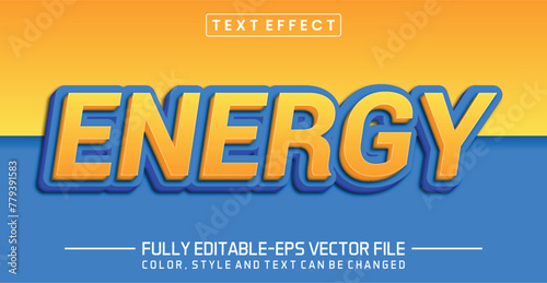 Energy font Text effect editable