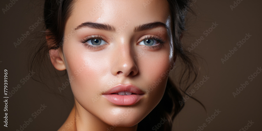 Radiant Complexion: Portrait of a Young Woman with Flawless Skin Radiant Complexion: Portrait of a Young Woman with Flawless Skin