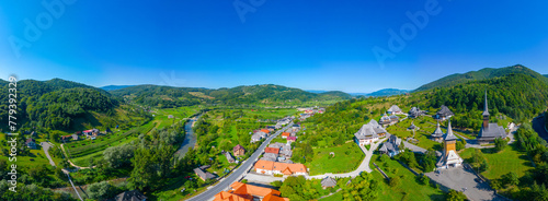 Summer day at Barsana monastery in Romania
