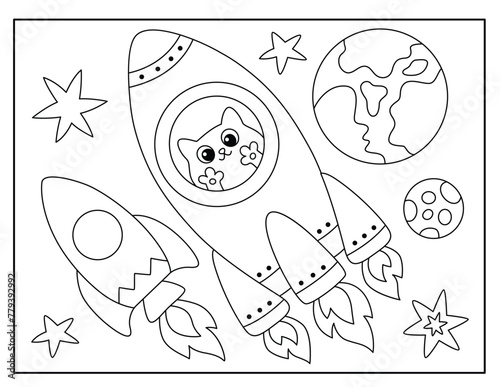 Space Coloring Pages for Kids © ALIFJOARDER