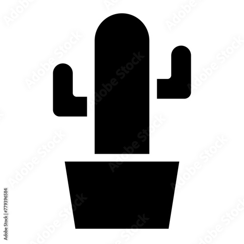 cactus on pot icon