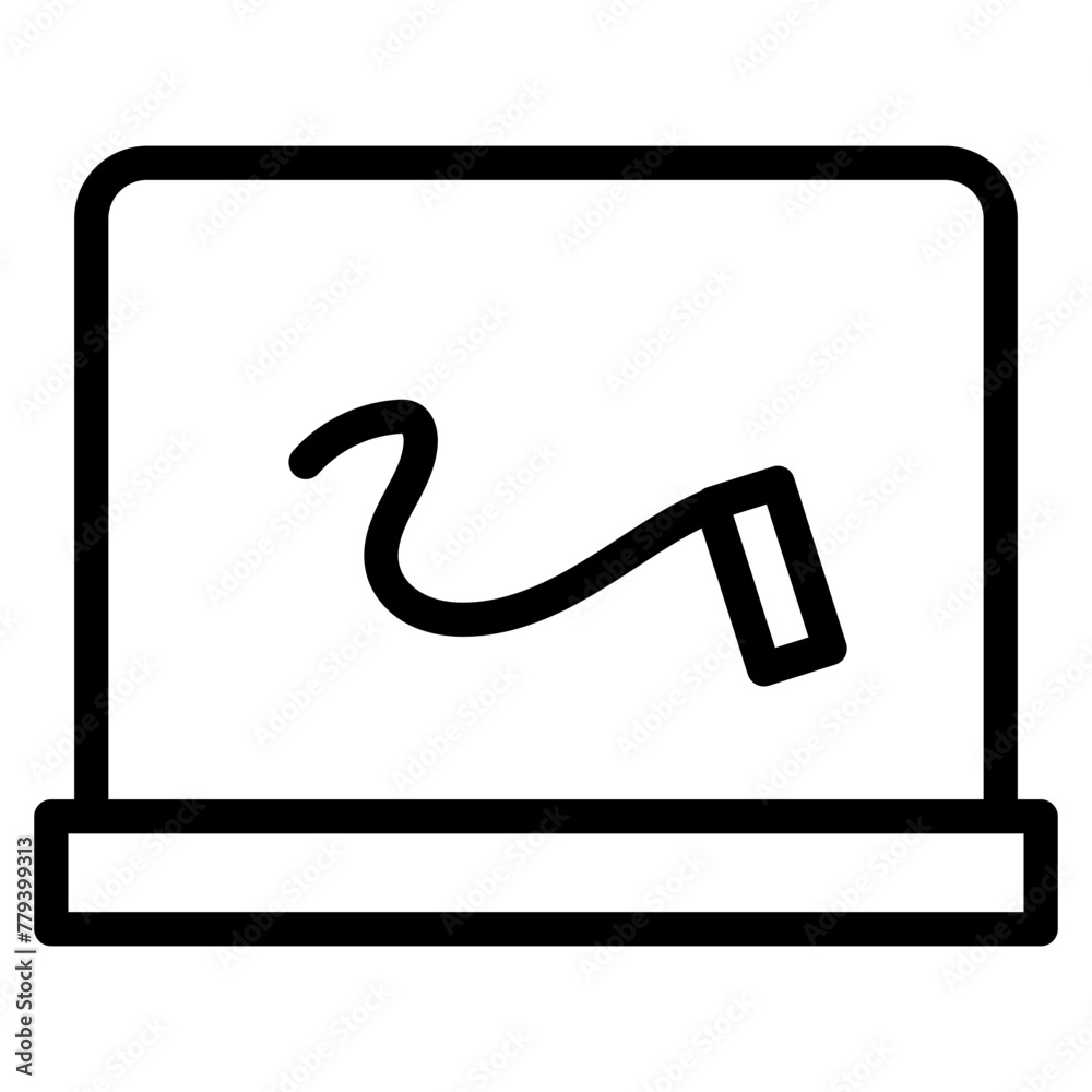 Black Wood easel or painting art boards icon Black Wood easel or painting art boards icon