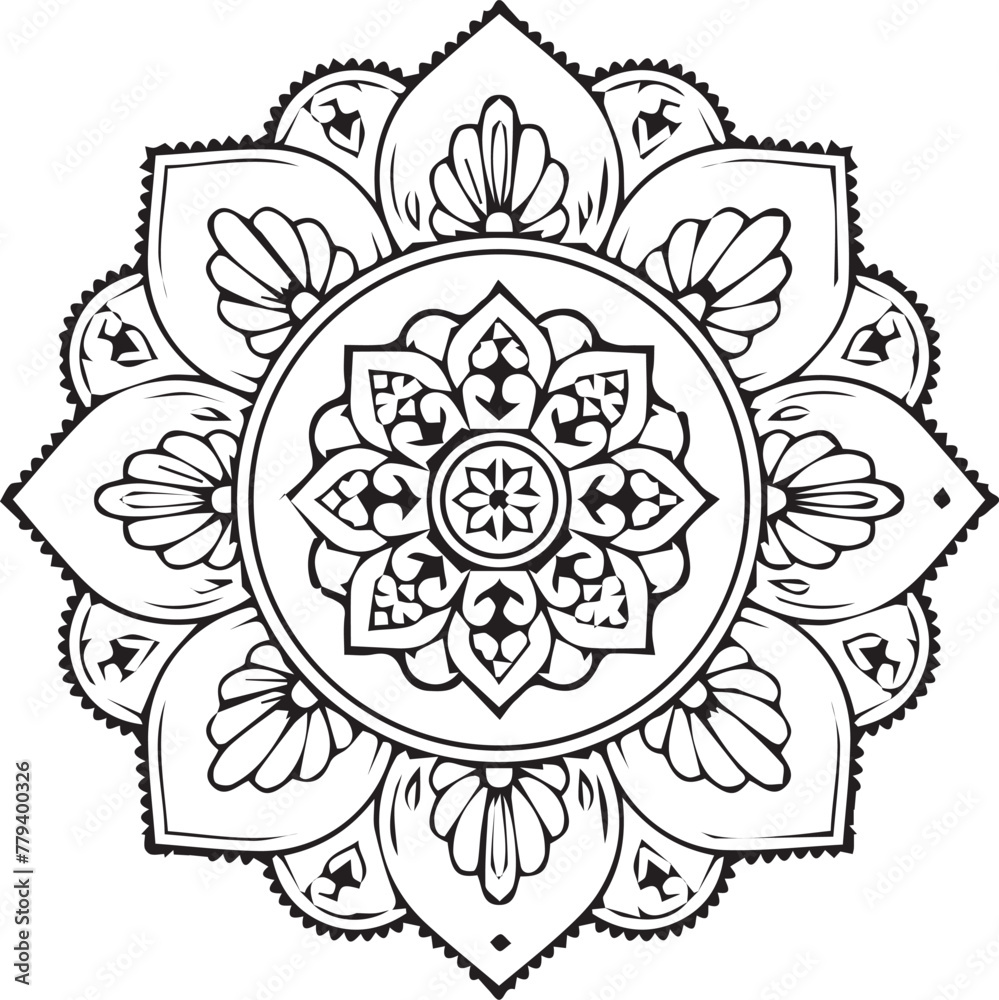 Beautiful mandala art, vector mandala design
