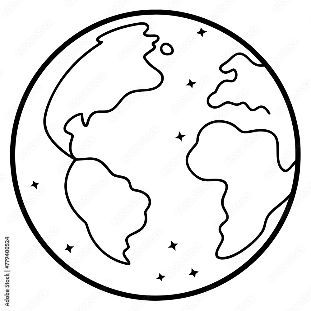 Earth sketch vector illustration Earth sketch vector illustration