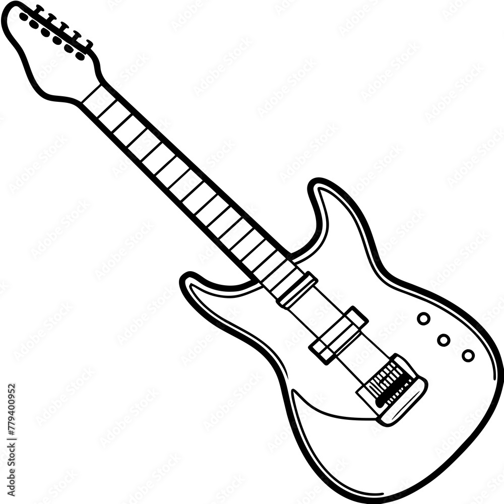 Obraz premium Guitar vector illustration 