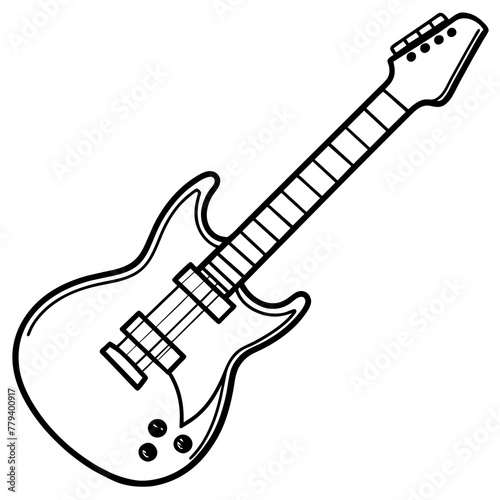 Guitar sketch vector illustration 