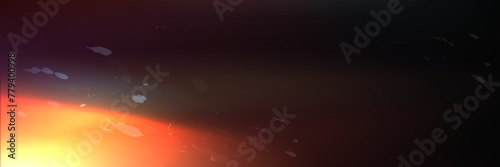 Photo filter for leak light effect and old texture. Retro blurry and grunge photograph overlay. Vintage distressed poster with nostalgia unfocused gradient design. Orange soft sun flare for camera