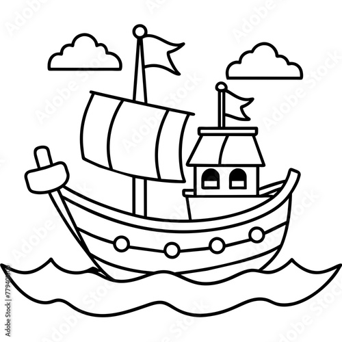 ship in the sea