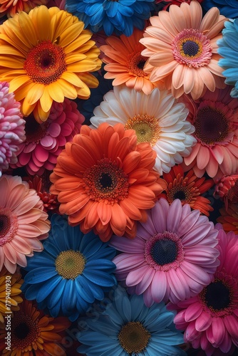 multicolor gerbera daisies 
