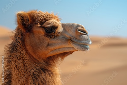 A Camel in the desert
