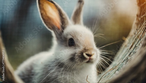 A close shot of a cute little bunny © Sofia