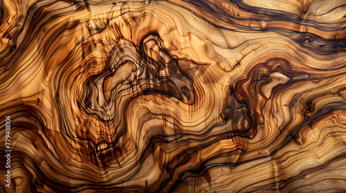 Adorned olive wood texture backdrop with smoked finishing portrayal photo