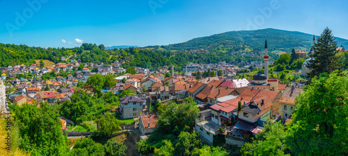 Obraz na płótnie Panorama view of Travnik town in Bosnia and Herzegovina w salonie