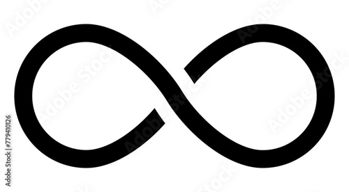 Infinity symbol isolated on white background