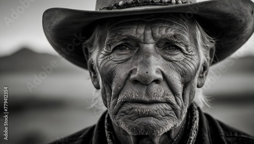 portrait of an elder cowboy