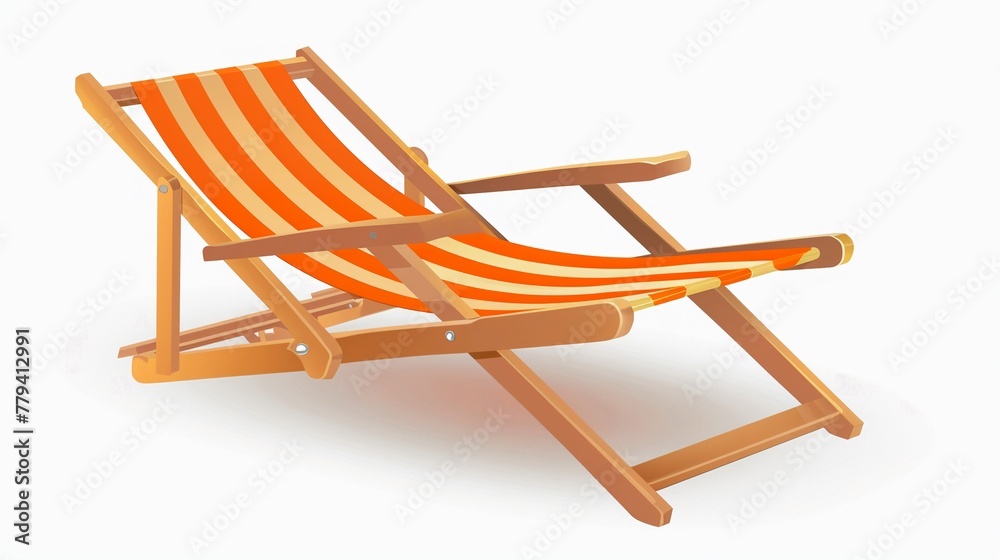 Beach chair clipart with adjustable reclining positions