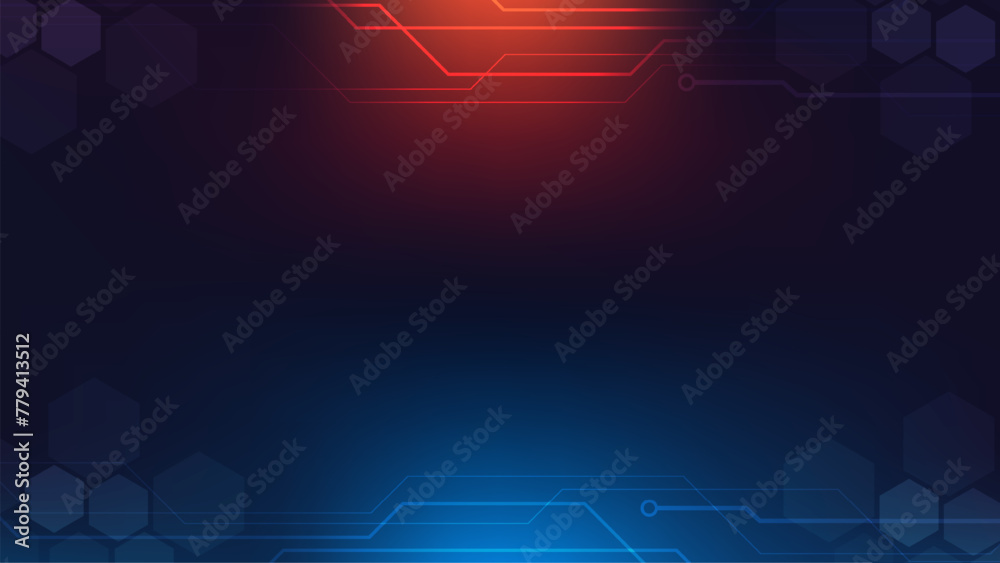 Red Blue Digital technology background. Futuristic background for various design projects such as websites, presentations, print materials, social media posts