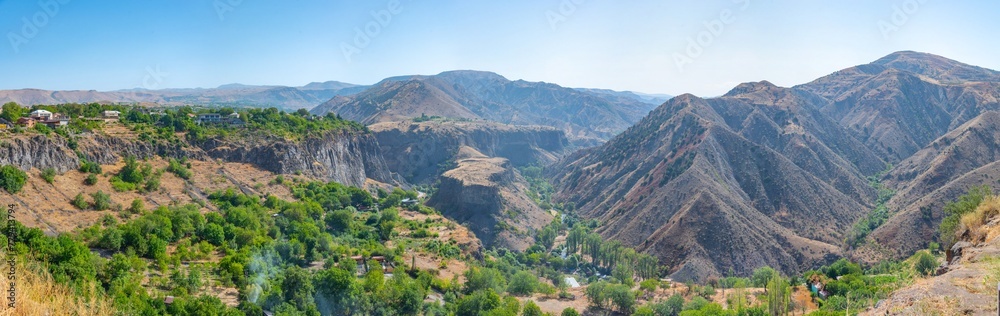 Mountainous landscape of Azat valley in Armenia