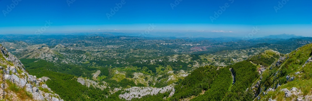 Landscape of Lovcen National Park in Montenegro