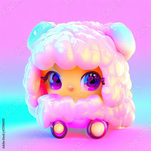 Wallpaper Mural 3D furry forest lion with beautiful colors and white background. with Generative AI technology	
 Torontodigital.ca