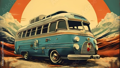 Background with bus