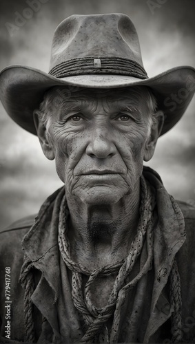 portrait of an elder cowboy