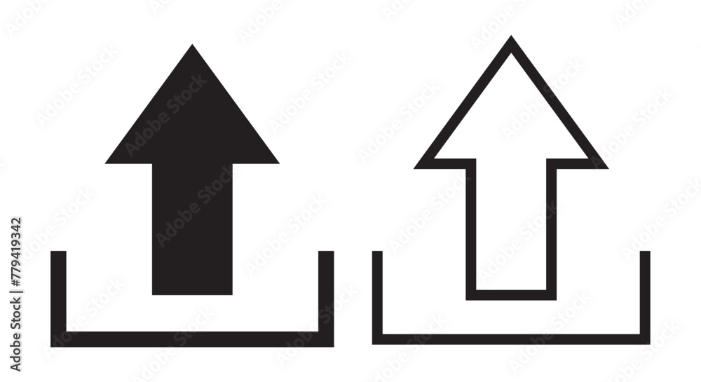 Download and upload icon buttons. Files download and upload icons symbol in line and flat style on white background. Vector illustration in eps 10. Download and upload icon buttons. Files download and upload icons symbol in line and flat style on white background. Vector illustration in eps 10.